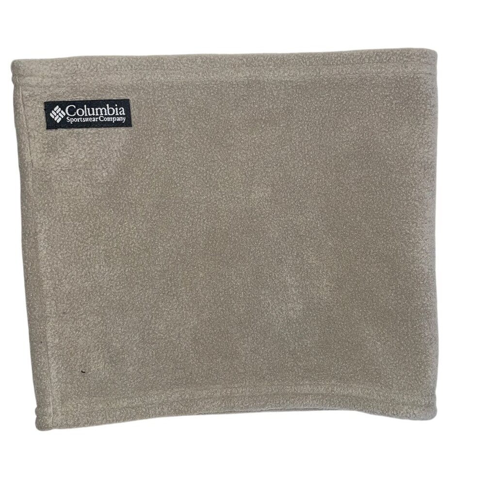 Vintage Columbia Fleece Head Band Neck Gaiter Warmer Tan One Size‎ Unisex